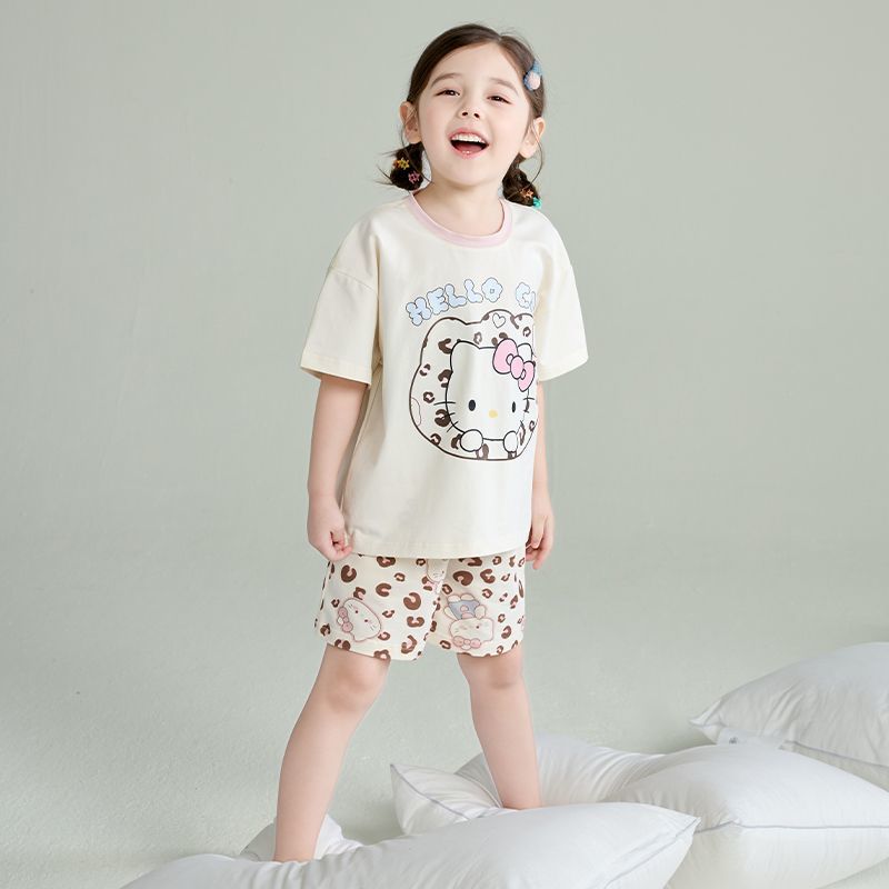 吸汗通気 締め付けなし 夏用 Tシャツ+総柄 ショーツ セットアップ n-249