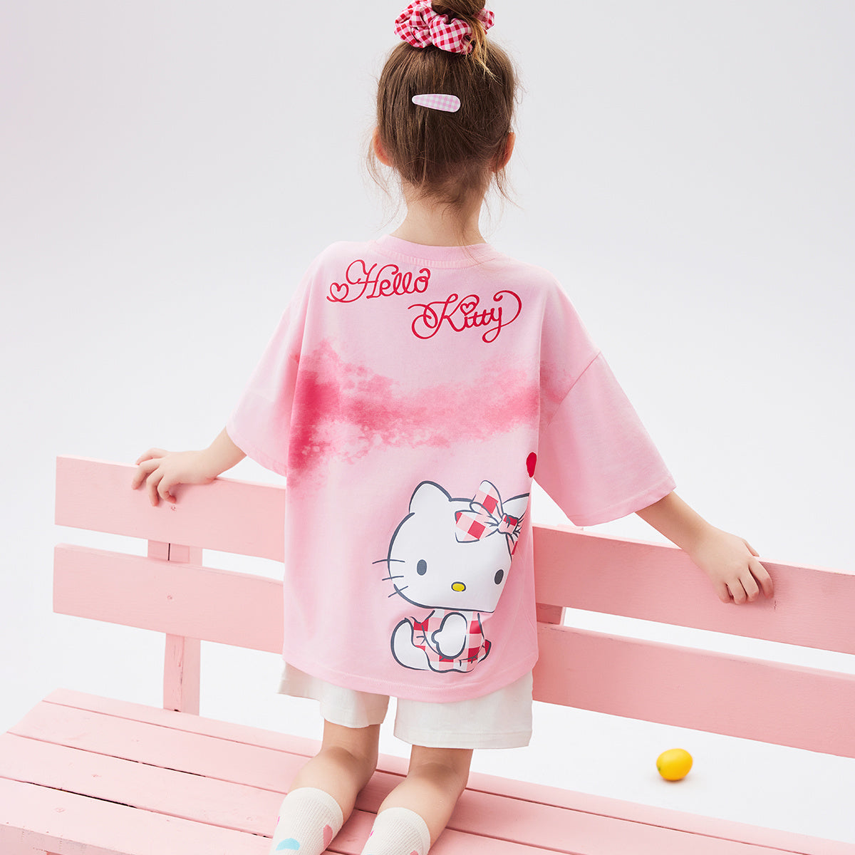 通気性良い 丸首 水染め風 プリント Tシャツ n-113
