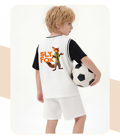 配色 プリント トップス+ショートパンツ セットアップ n-182