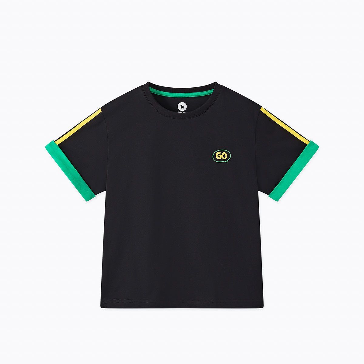 柔らか肌触り カジュアル キッズ 配色 Tシャツ n-234