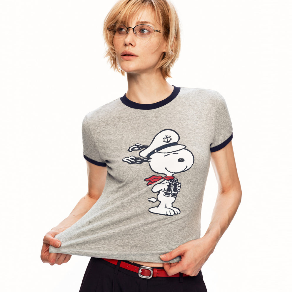 2色展開 着瘦せ プリント Tシャツ C-50042