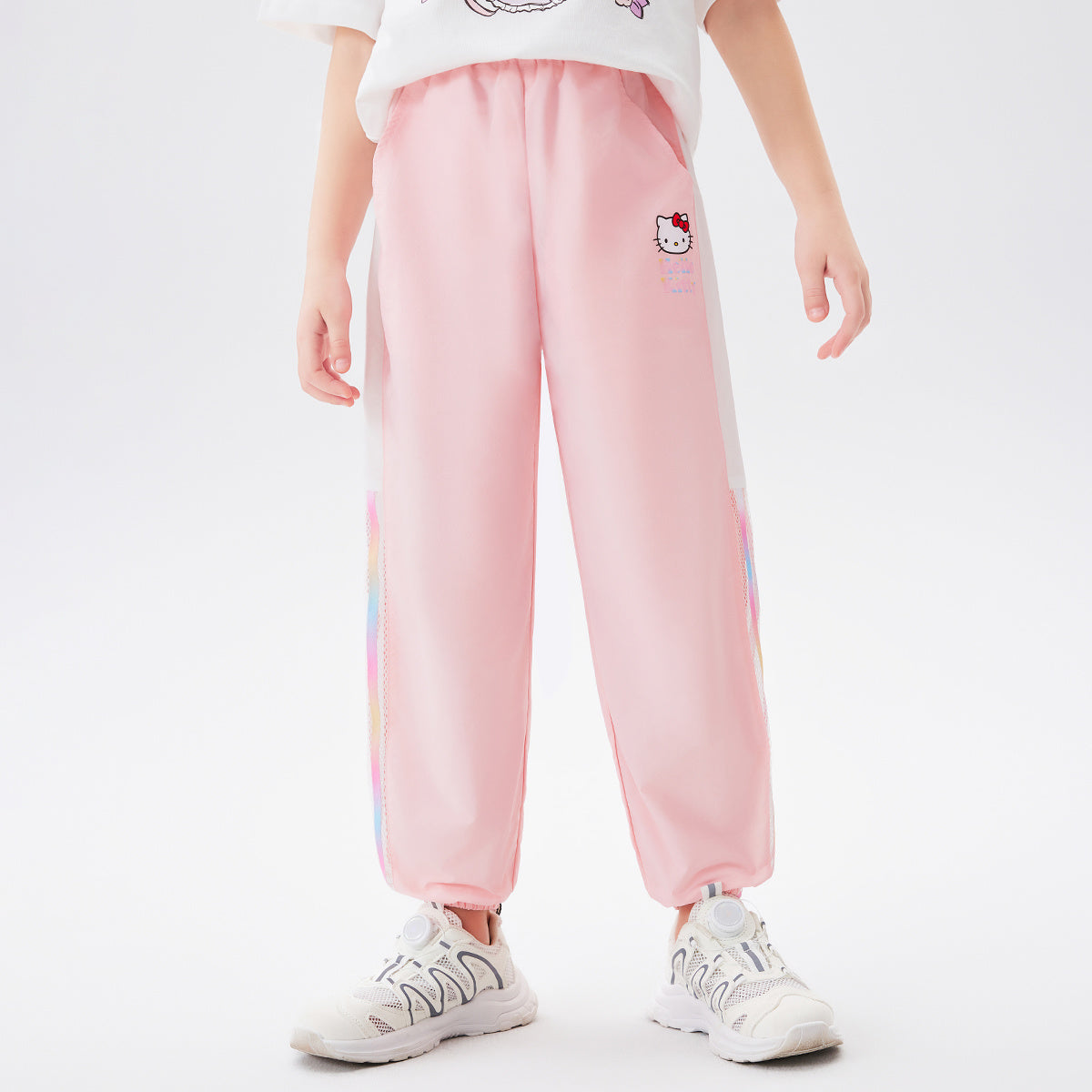 子供服 メッシュ切替 薄手さらさら パンツ n-111