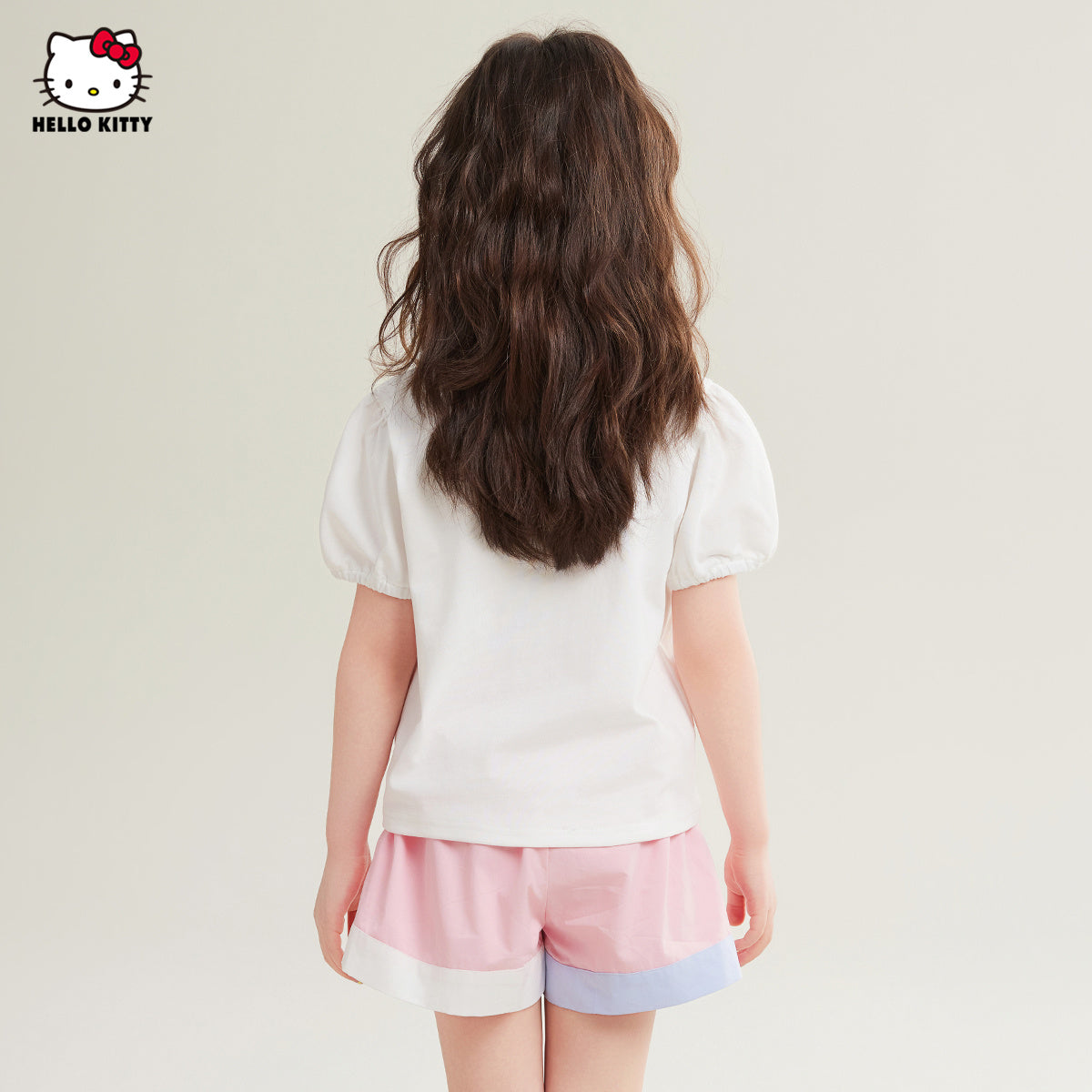 甘いピンク 配色 トップス+パンツ セットアップ n-347