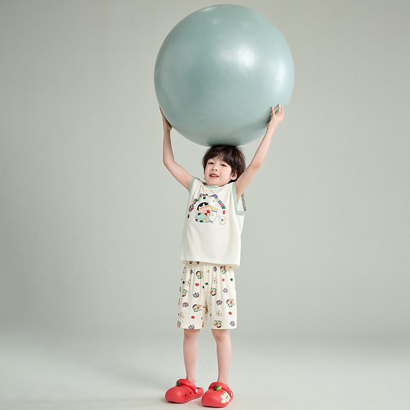 柔らか 通気吸汗 ゆったり Tシャツ+ショーツ セットアップ n-254