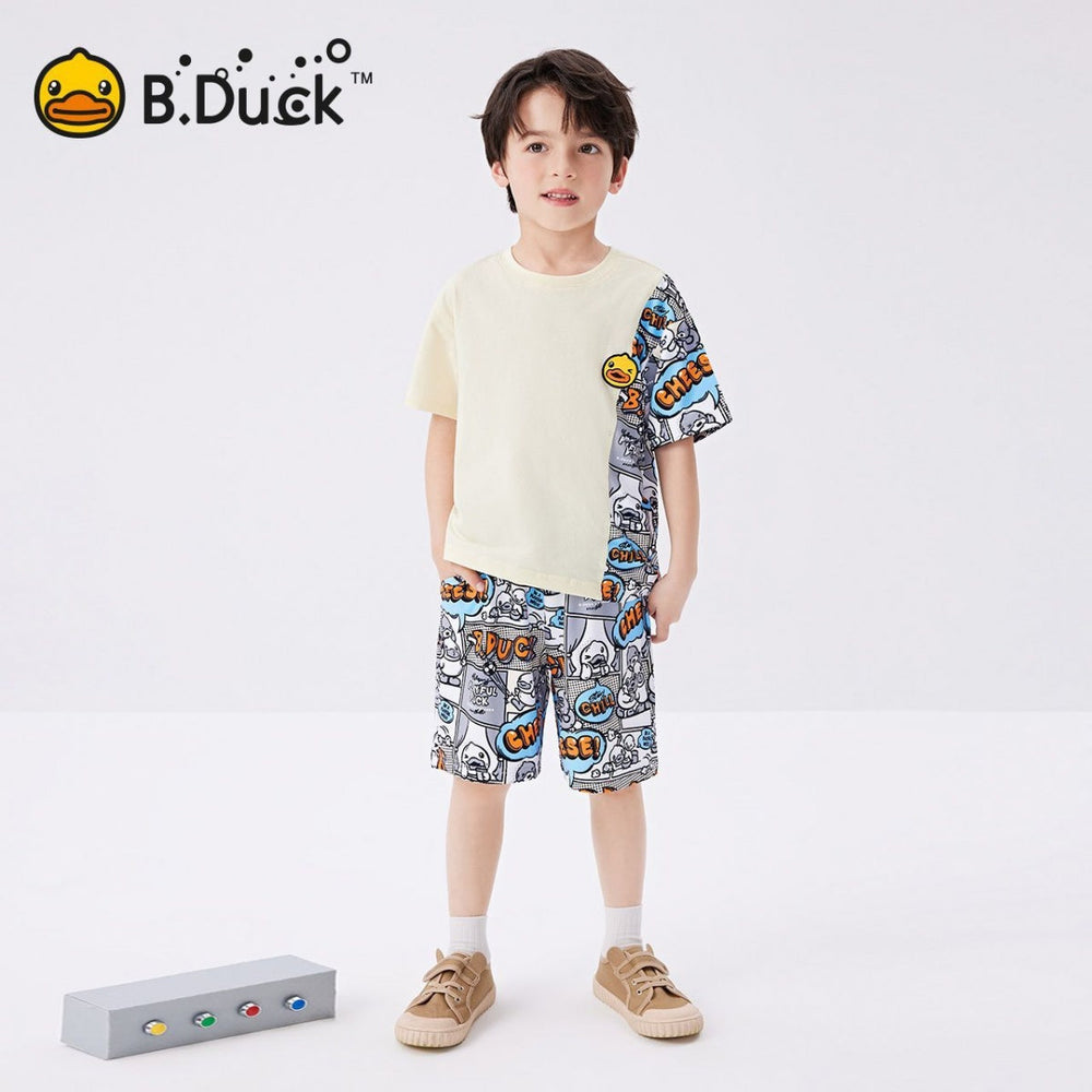 総柄 プリント トップス+ショートパンツ セットアップ n-184