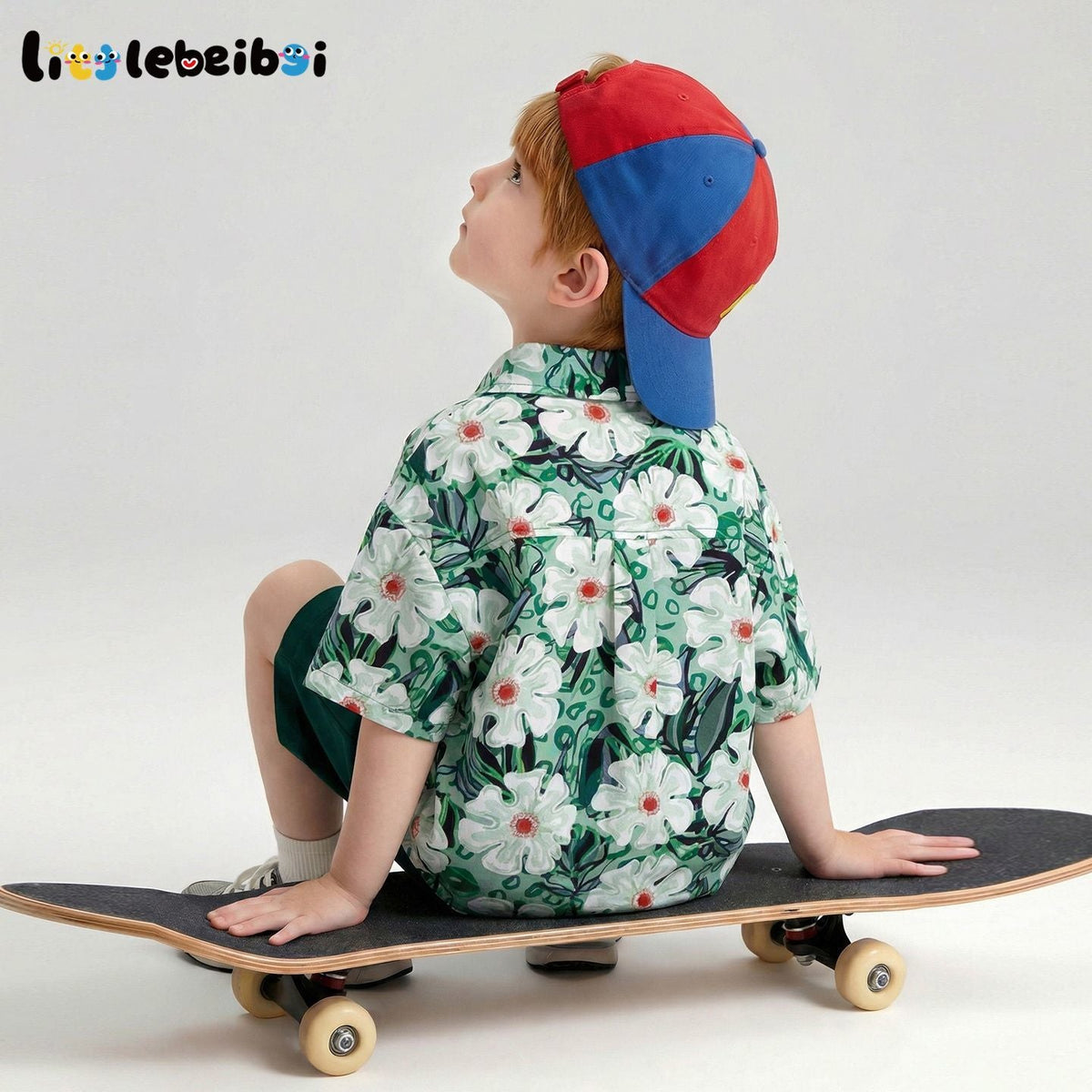 花柄 プリント トップス+ショートパンツ セットアップ n-185