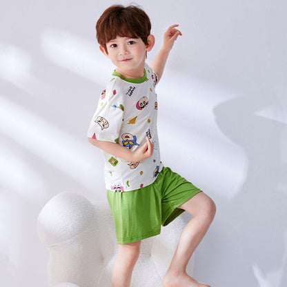吸汗速乾 通気 ルームウェア 用 Tシャツ+ショーツ セットアップ n-246