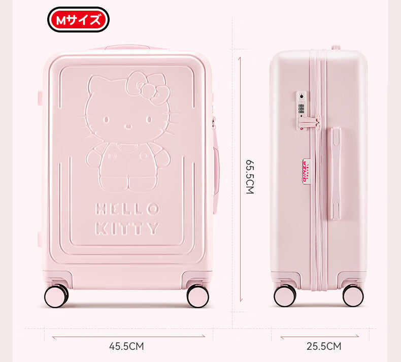 【数量限定】ハローキティ スーツケース ピンク エンボス加工 ｜ 大人可愛い キャリーケース TSAロック搭載 CO-60003