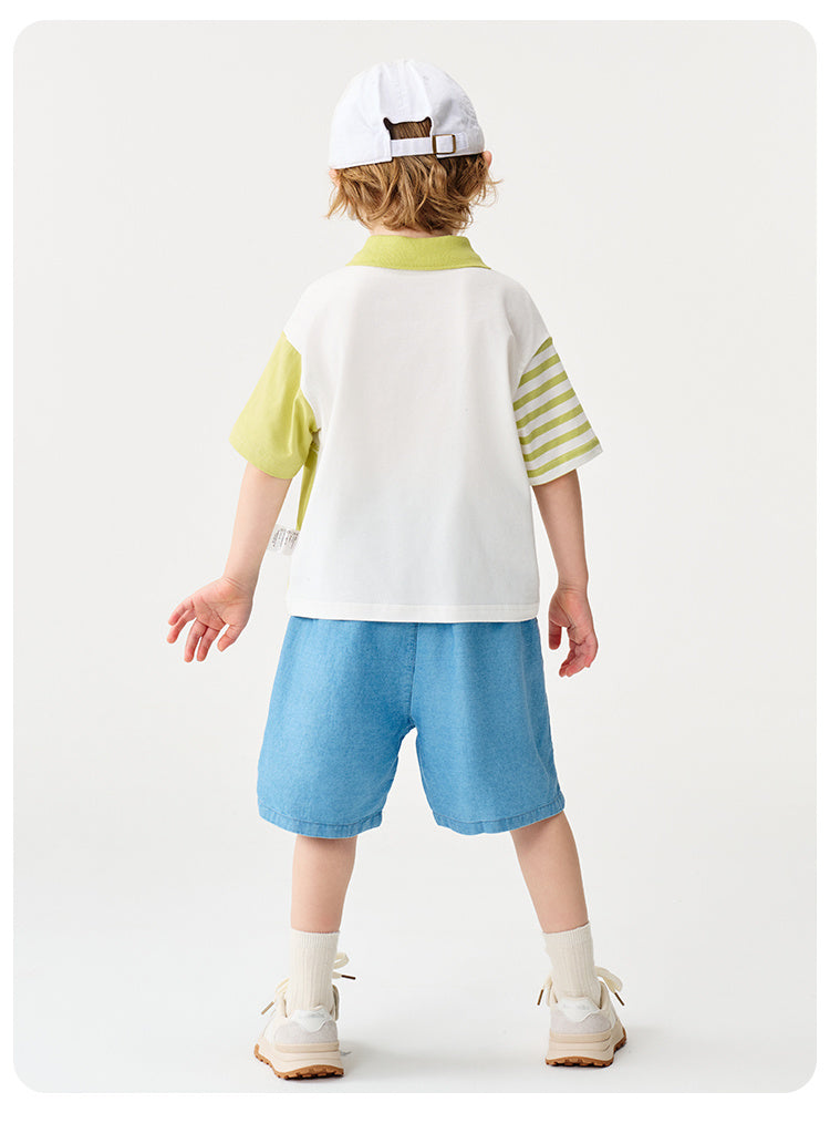 配色 切り替え 着脱簡単 半袖 ポロシャツ n-225