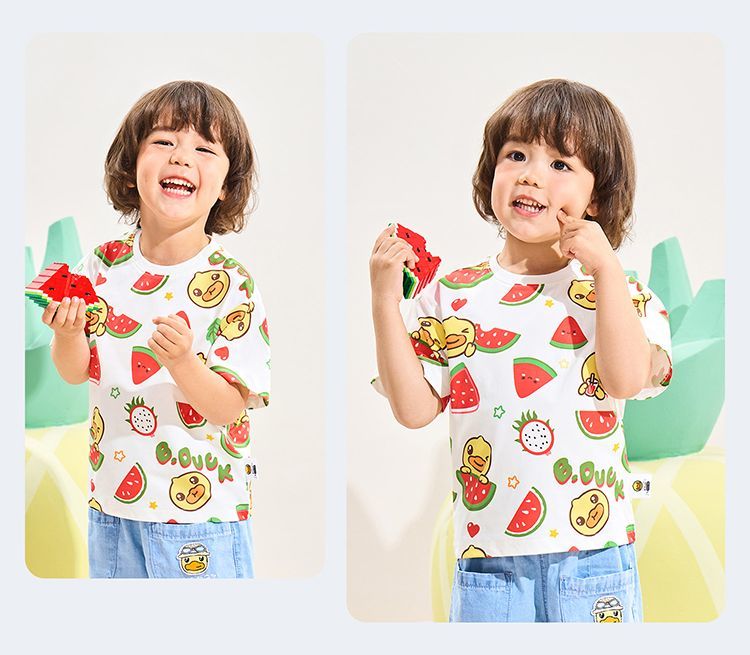 男女兼用 キッズ 夏 カジュアル Tシャツ n-144