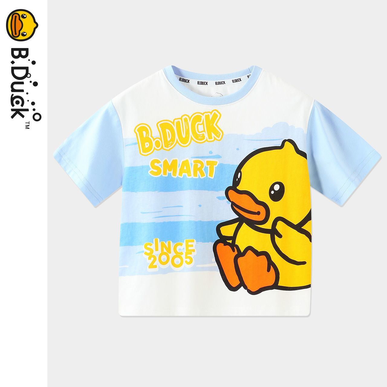 男女兼用 キッズ 夏 丸首 ボーダー Tシャツ n-145