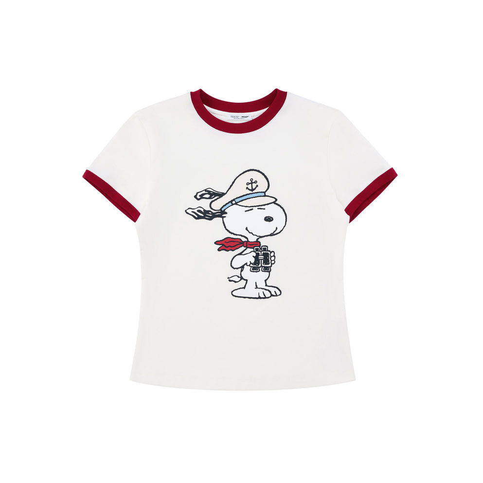 2色展開 着瘦せ プリント Tシャツ C-50042