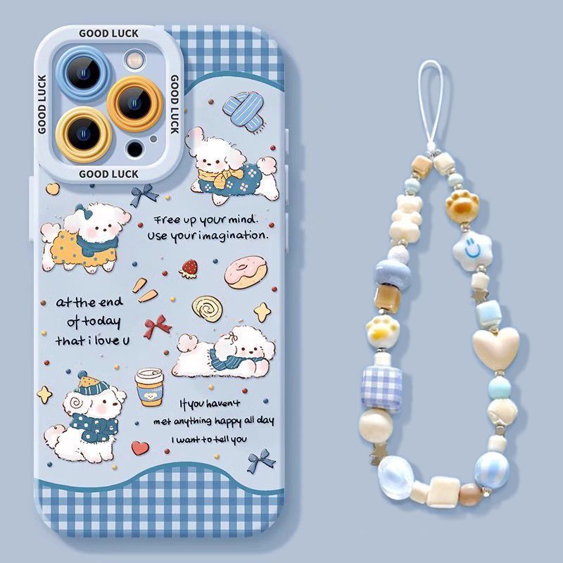 iPhone機種に対応 子犬 柔らかシリコン スマホケース C-80070
