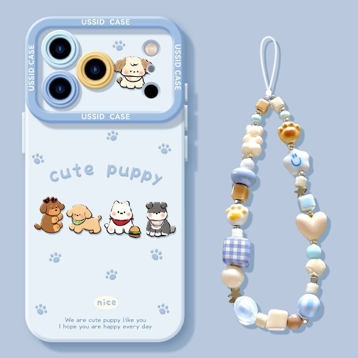iPhone機種に対応 子犬たち 柔らかシリコン スマホケース C-80067