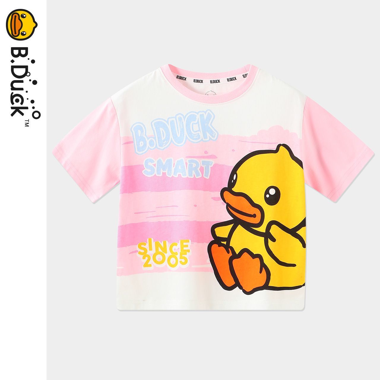 男女兼用 キッズ 夏 丸首 ボーダー Tシャツ n-145