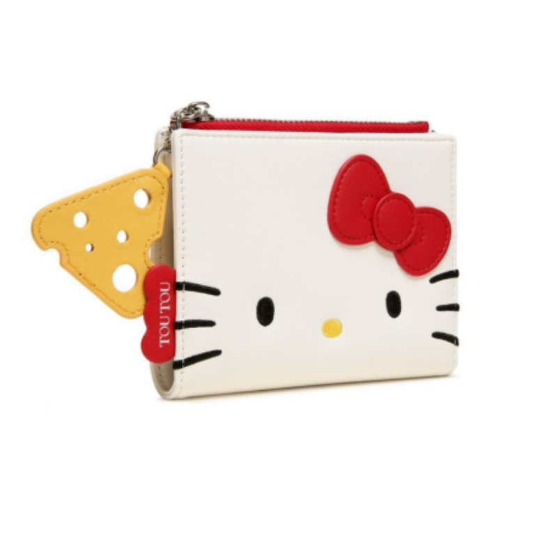 大人可愛い チーズチャーム付き 二つ折り ミニ財布C-162