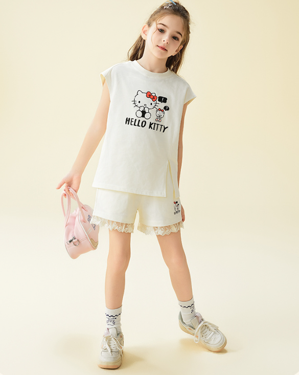 子供用 肌触りよい 半袖 Tシャツ+ショーツ セットアップ n-105