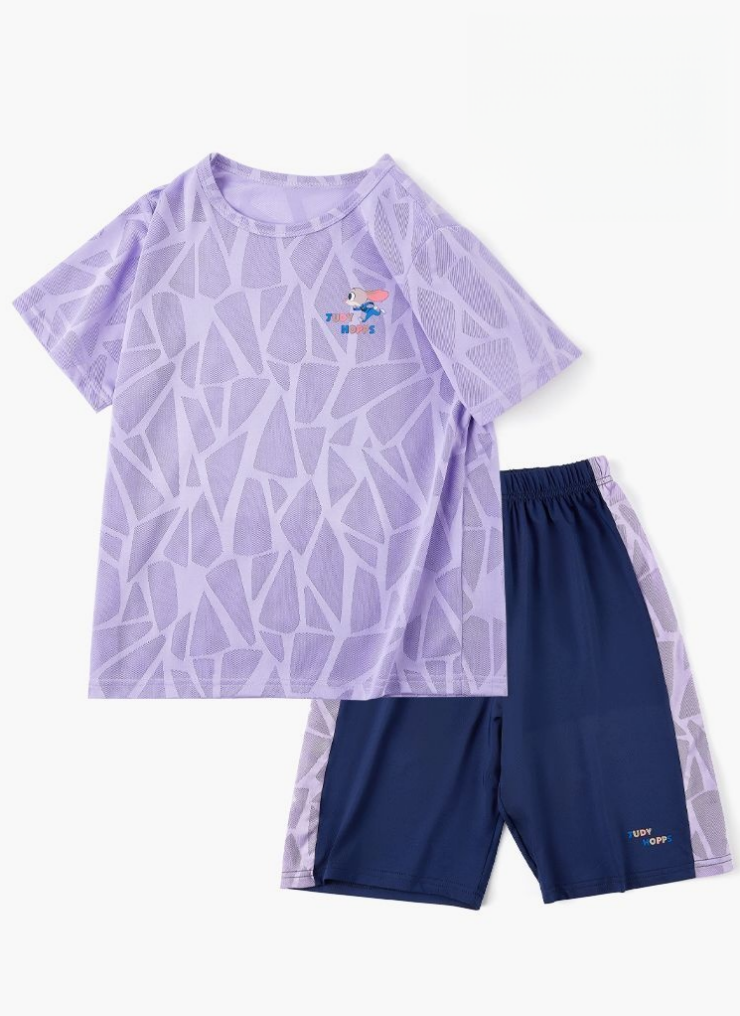 子供用 冷感速乾 メッシュ Tシャツ+ショーツ セットアップ n-117