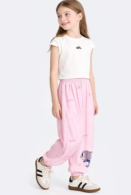 子供服 メッシュ切替 薄手さらさら パンツ n-118
