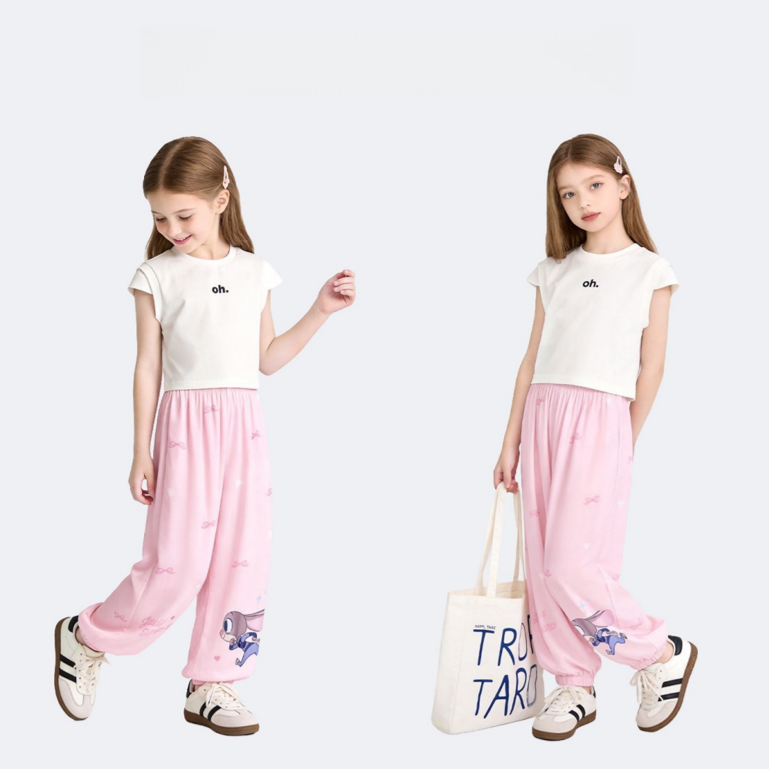 子供服 メッシュ切替 薄手さらさら パンツ n-118