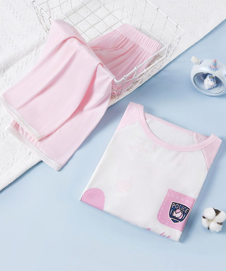 子供用 柔らか通気性 パジャマ Tシャツ+パンツ セットアップ n-119