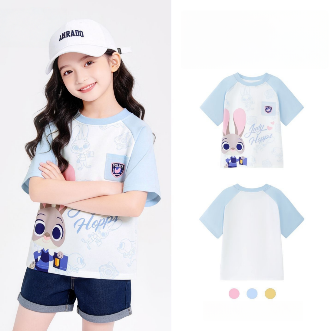 肌に優しい かわいい プリント Tシャツ n-120