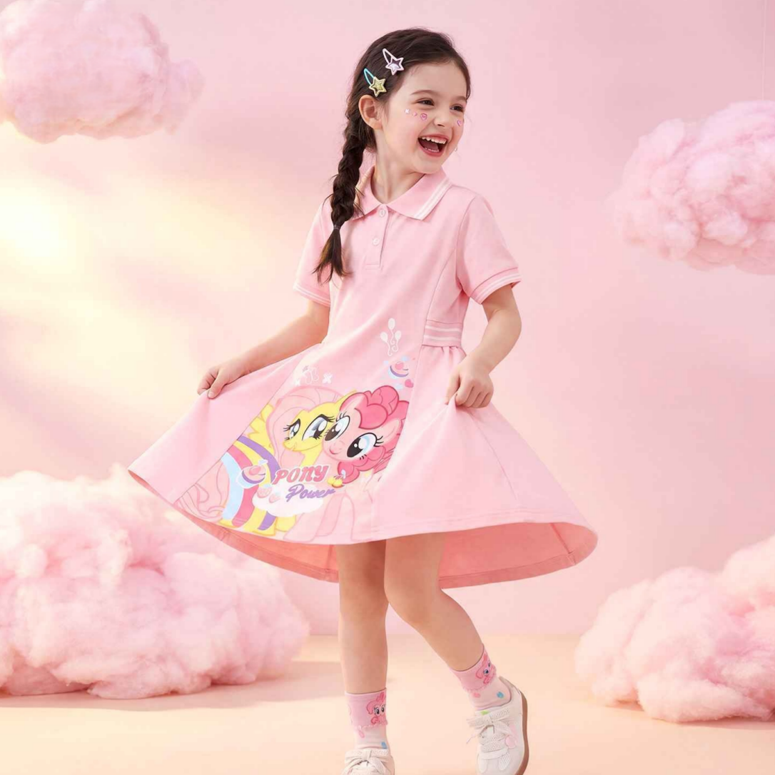 かわいい 肌触りよい プリント ワンピース n-121
