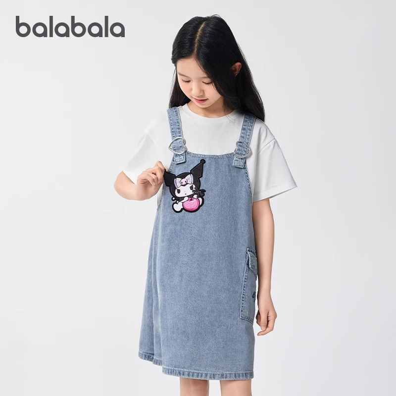偽二枚 刺繍入り サイドポケット ワンピース n-127