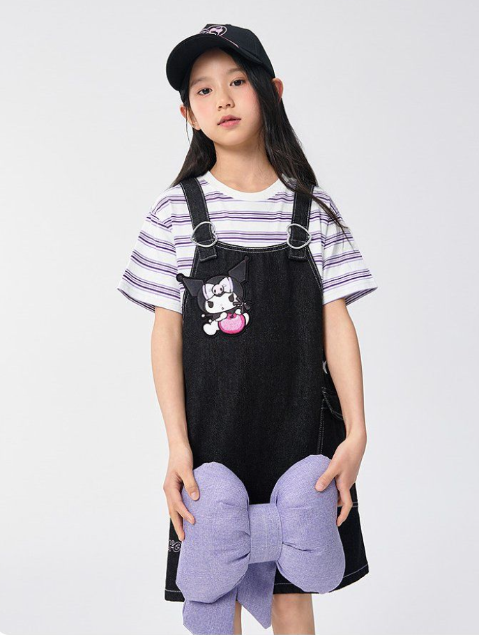 偽二枚 刺繍入り サイドポケット ワンピース n-127