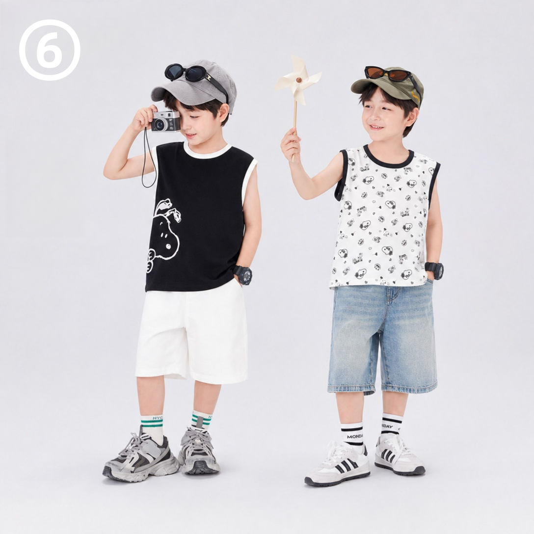 【2 枚入り】冷感素材 プリント 肌に優しい ひんやり Ｔシャツ n-210