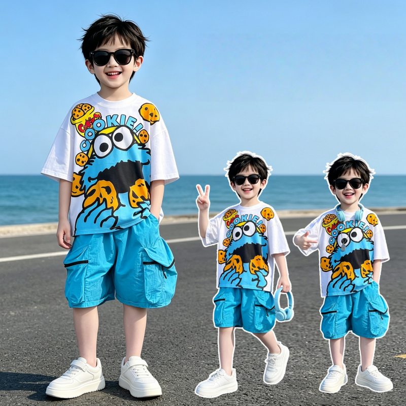 人気トレンド ルーズ 半袖 トップス+ショートパンツ セットアップ n-220