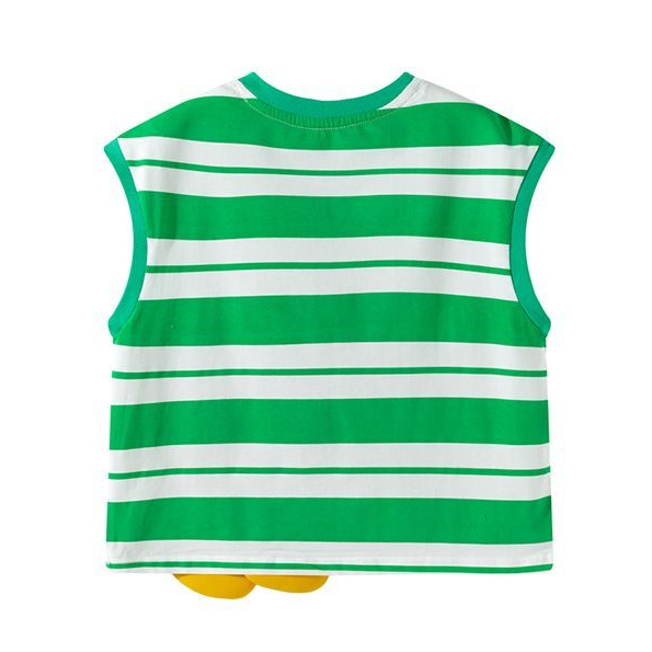 冷感快適 ボーダー 配色 プリント キッズ Tシャツ n-236