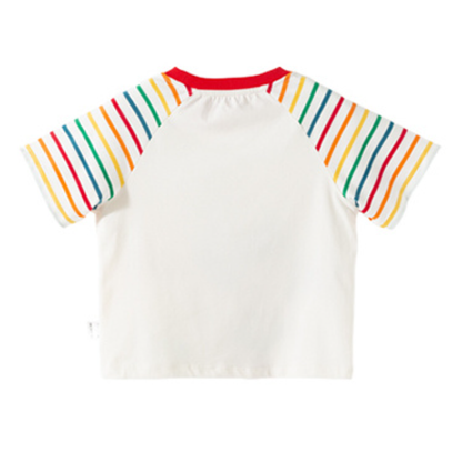 肌に優しい 冷感快適 ボーダー キッズ 半袖 Tシャツ n-238