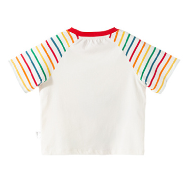 肌に優しい 冷感快適 ボーダー キッズ 半袖 Tシャツ n-238