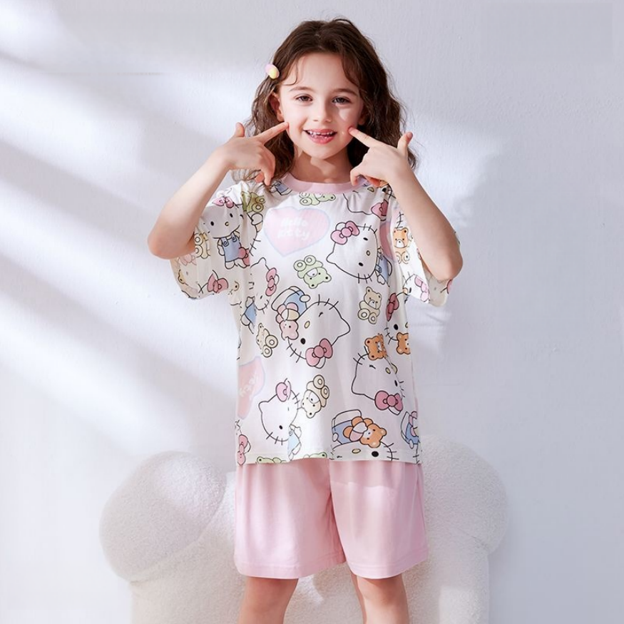 通気 ルームウェア 吸汗速乾 総柄 夏用 Tシャツ+ショーツ セットアップ n-245