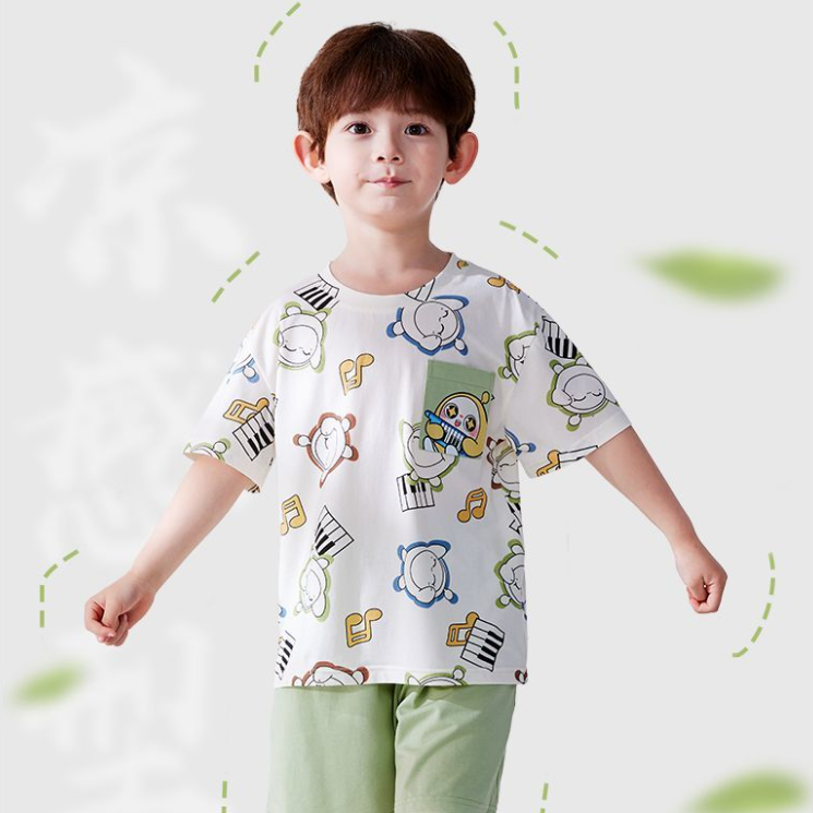 肌に優しい 吸汗速乾 ルームウェア 夏用 Tシャツ+ショーツ セットアップ n-247