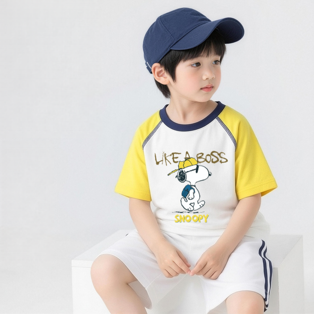 肌に優しい 切り替え Tシャツ+ショーツ セットアップ n-256