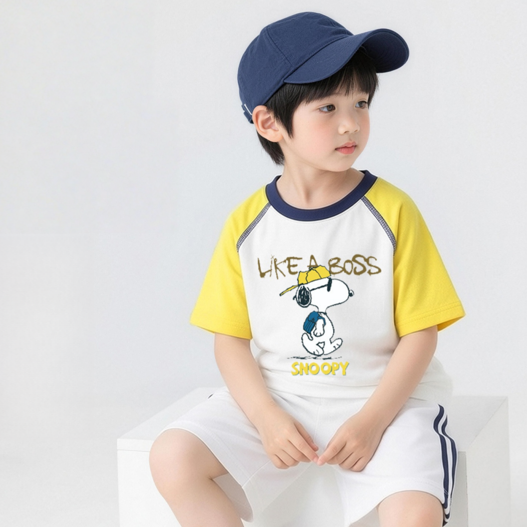 切り替え 肌に優しい Tシャツ+ショーツ セットアップ n-257