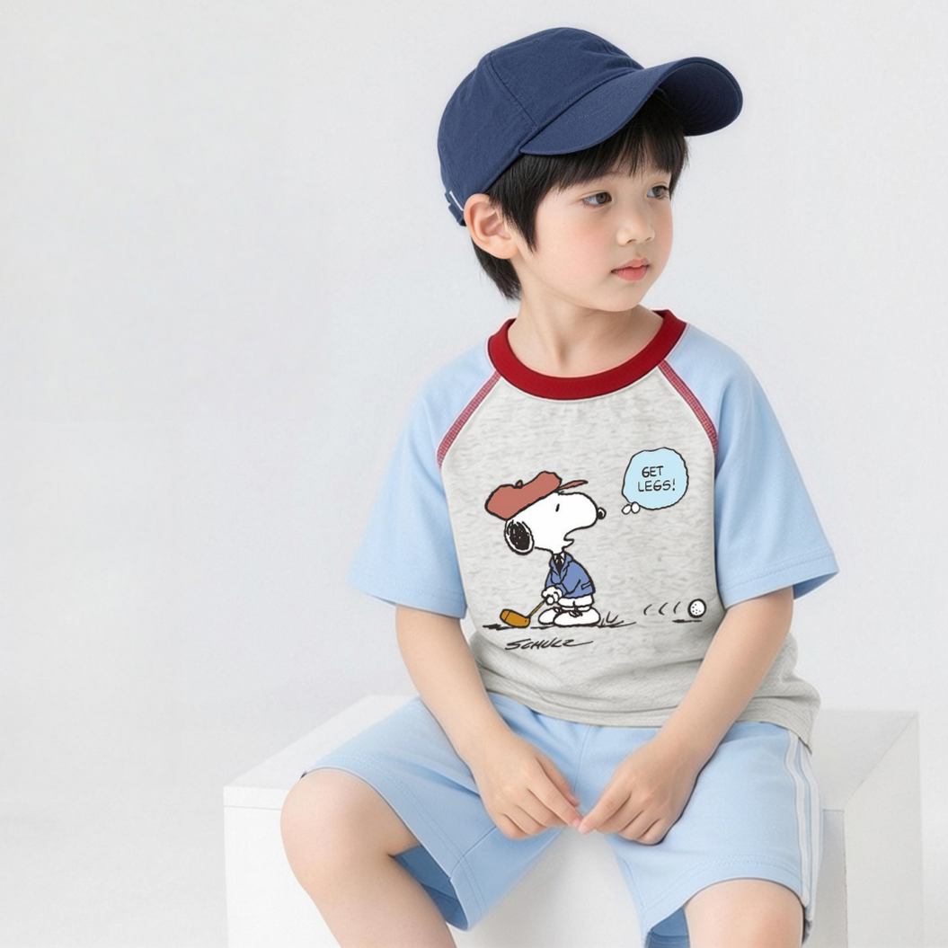 切り替え 肌に優しい Tシャツ+ショーツ セットアップ n-257