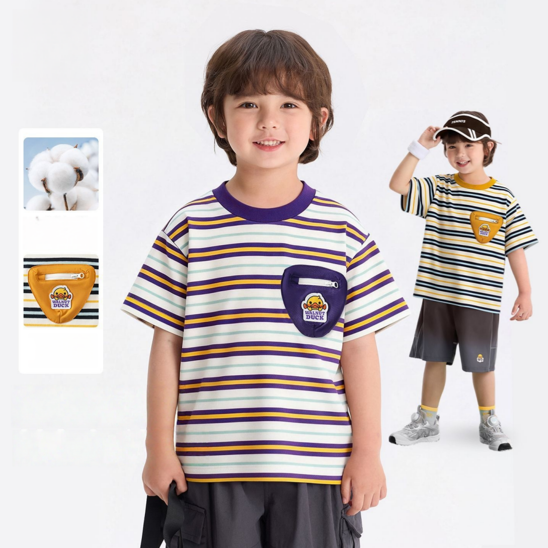 吸汗通気 カジュアル ボーダー 半袖 Tシャツ n-261