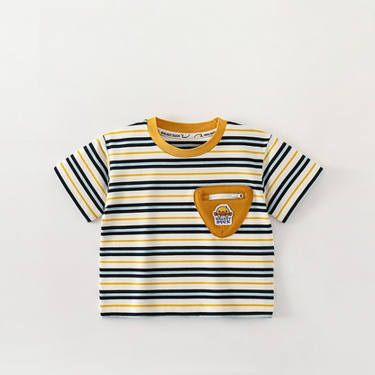 吸汗通気 カジュアル ボーダー 半袖 Tシャツ n-261