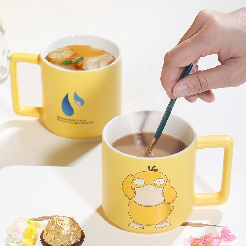 可愛い 水分補給 角ハンドル 陶器マグカップ C-223