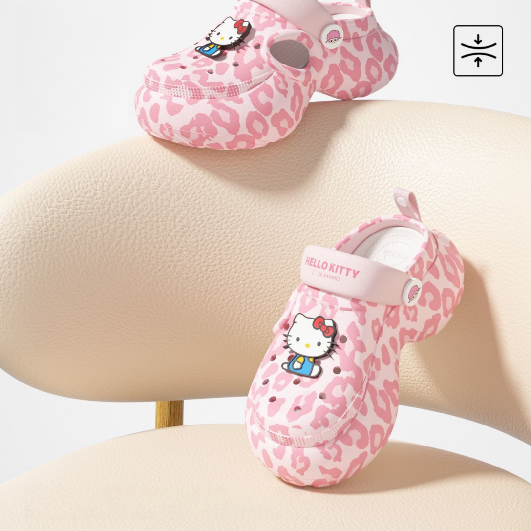 ヒョウ柄 厚底クッション 滑り止め 柔らか素材 シューズ サンダル n-270