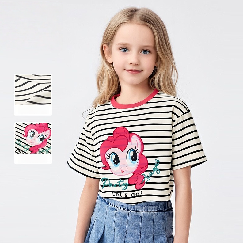 通気性良し カラフル ボーダー 半袖 Tシャツ n-273