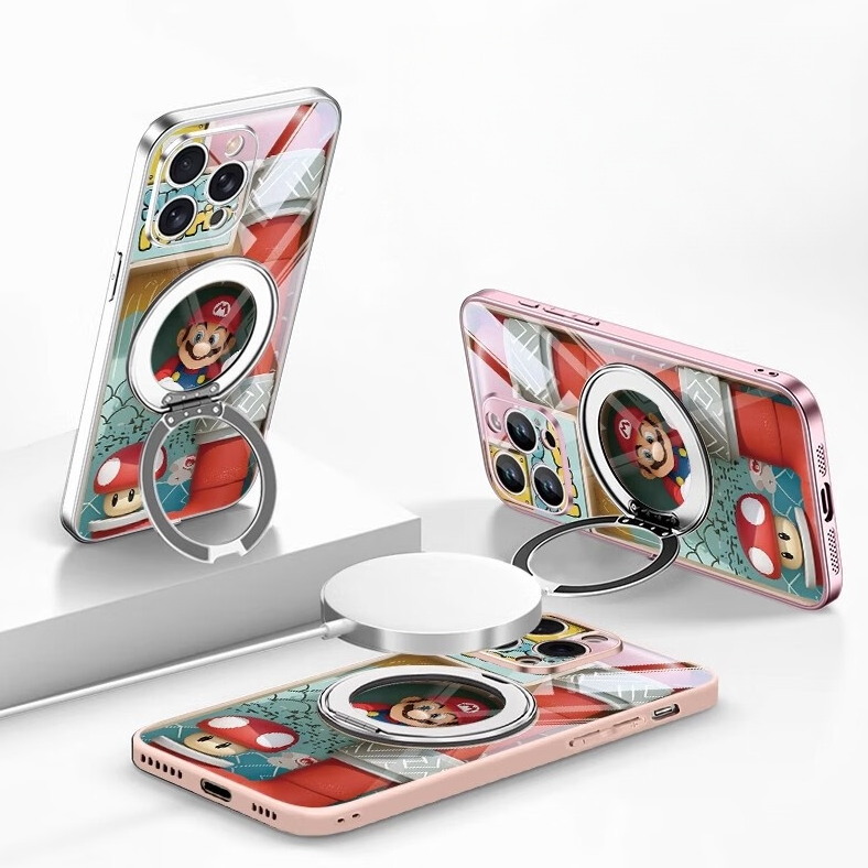 【📱 SNSで話題】360°回転 磁気リング付き iPhone機種に対応 落下衝撃保護 スマホケース C-80041
