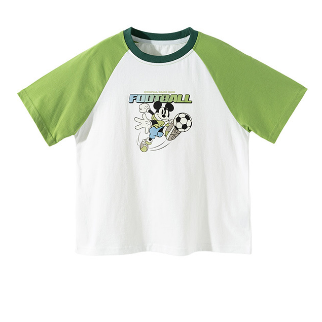 切り替え 配色 吸汗通気 綿100% 夏 Tシャツ n-298