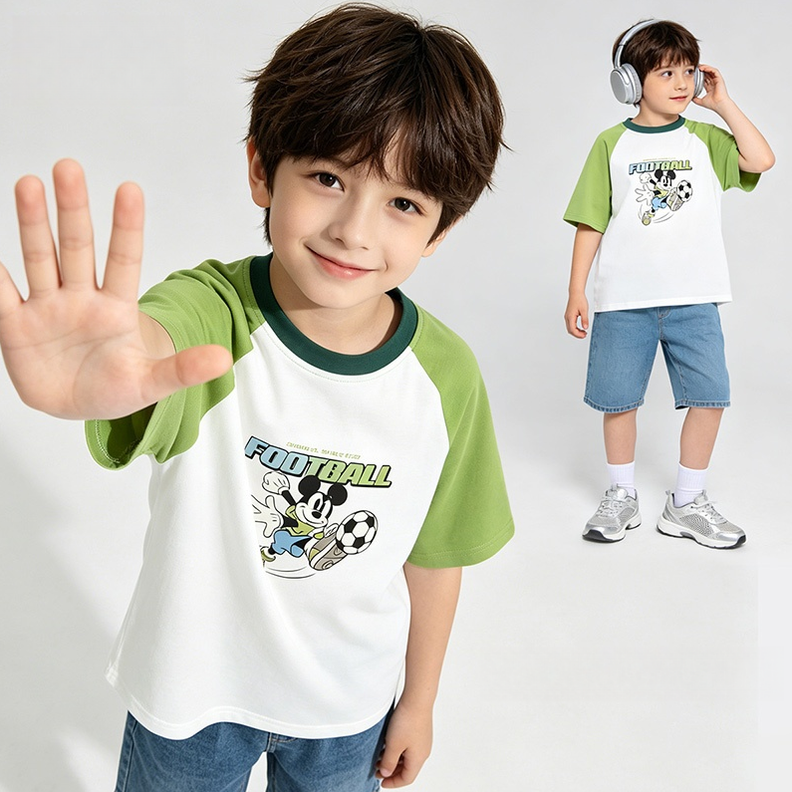 切り替え 配色 吸汗通気 綿100% 夏 Tシャツ n-298