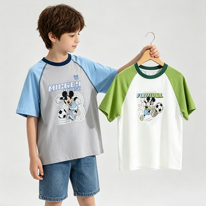 切り替え 配色 吸汗通気 綿100% 夏 Tシャツ n-298