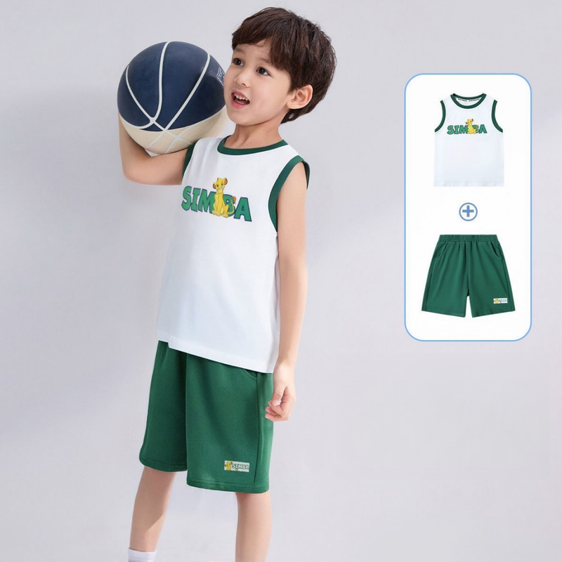 通気柔らか 動きやすい キッズウェア Tシャツ+ショーツ セットアップ n-302