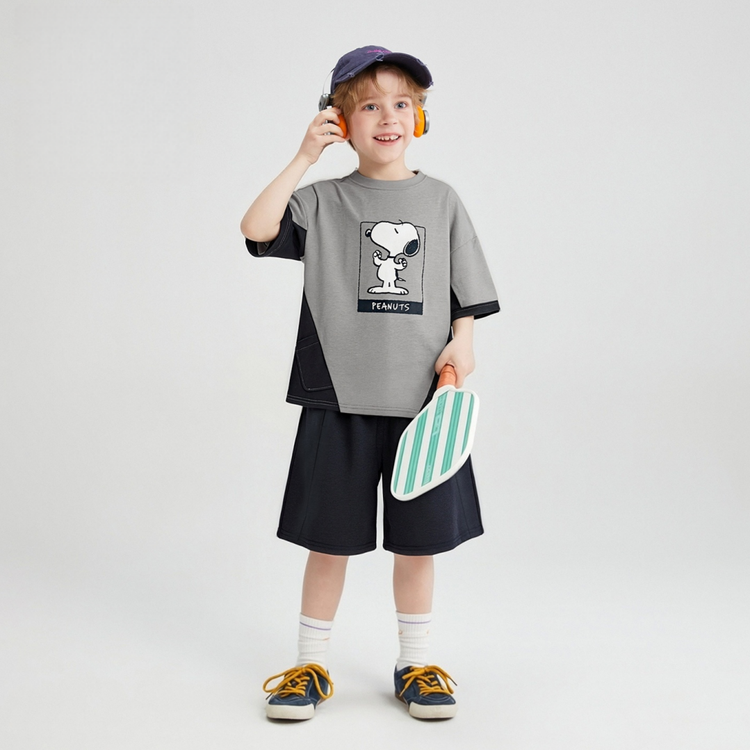 肌に優しい 夏コーデ 上下セット Tシャツ+ショーツ セットアップ n-319
